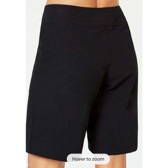 Island Escape Women’s Board Shorts Solid Black Swim Shorts 8 NWT - Picture 2 of 2